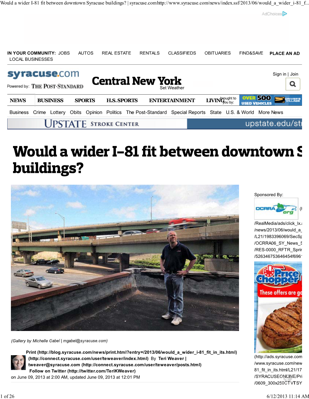 Would a Wider I-81 Fit Between Downtown Syracuse Buildings? | Syracuse.Com