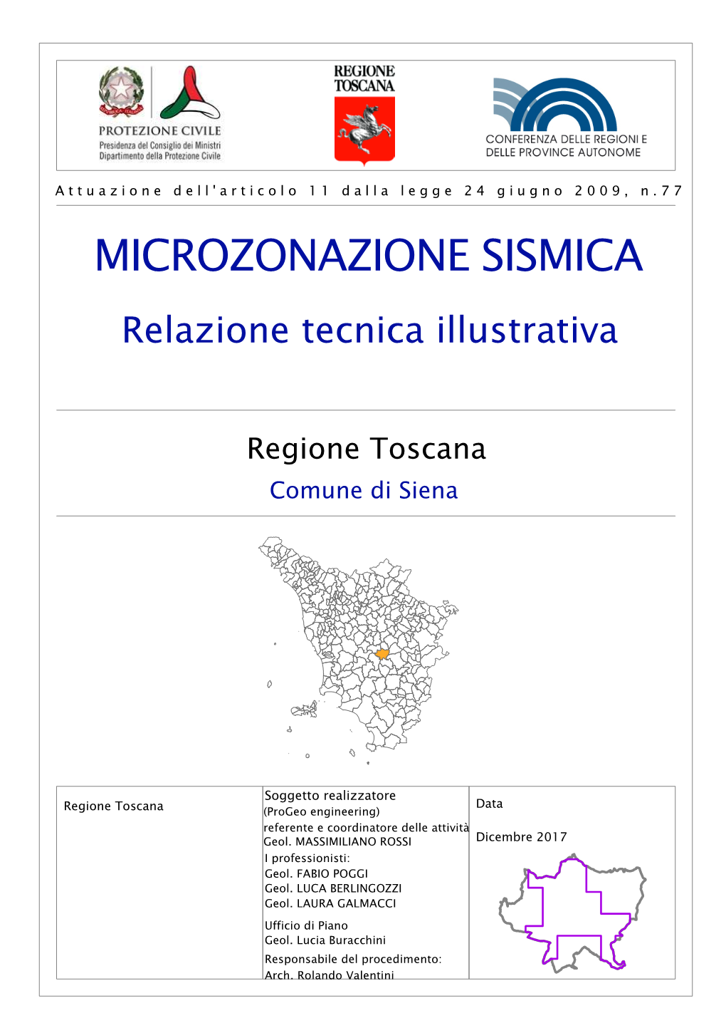 MICROZONAZIONE SISMICA Relazione Tecnica Illustrativa