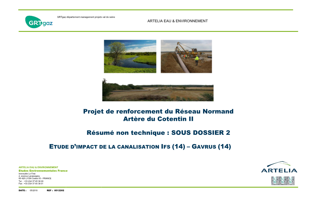 Projet De Renforcement Du Réseau Normand Artère Du Cotentin II