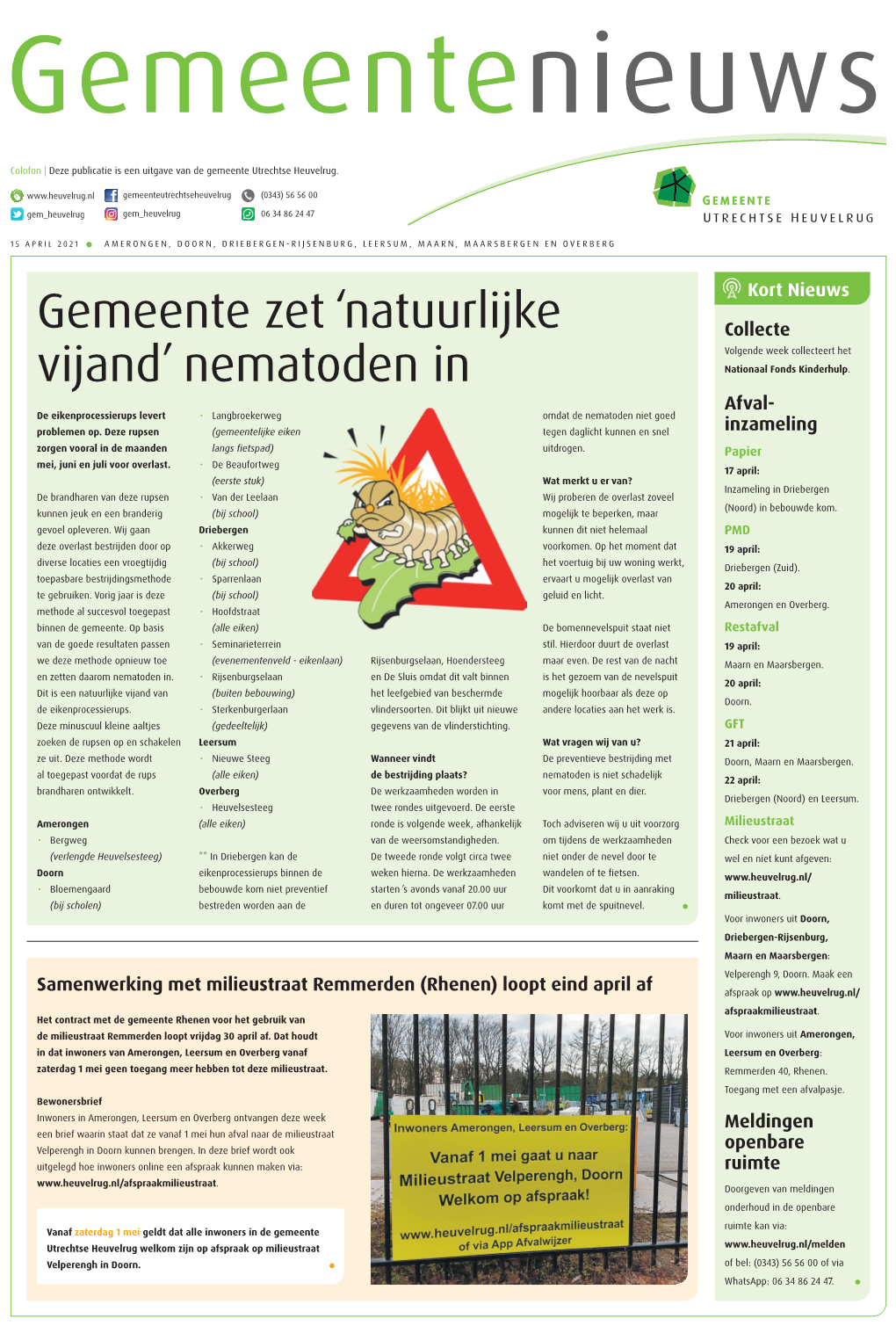 Gemeente Zet 'Natuurlijke Vijand' Nematoden In