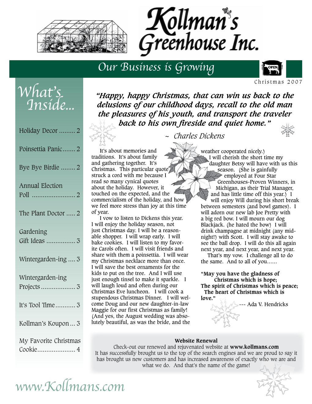 Kollman's Greenhouse Inc