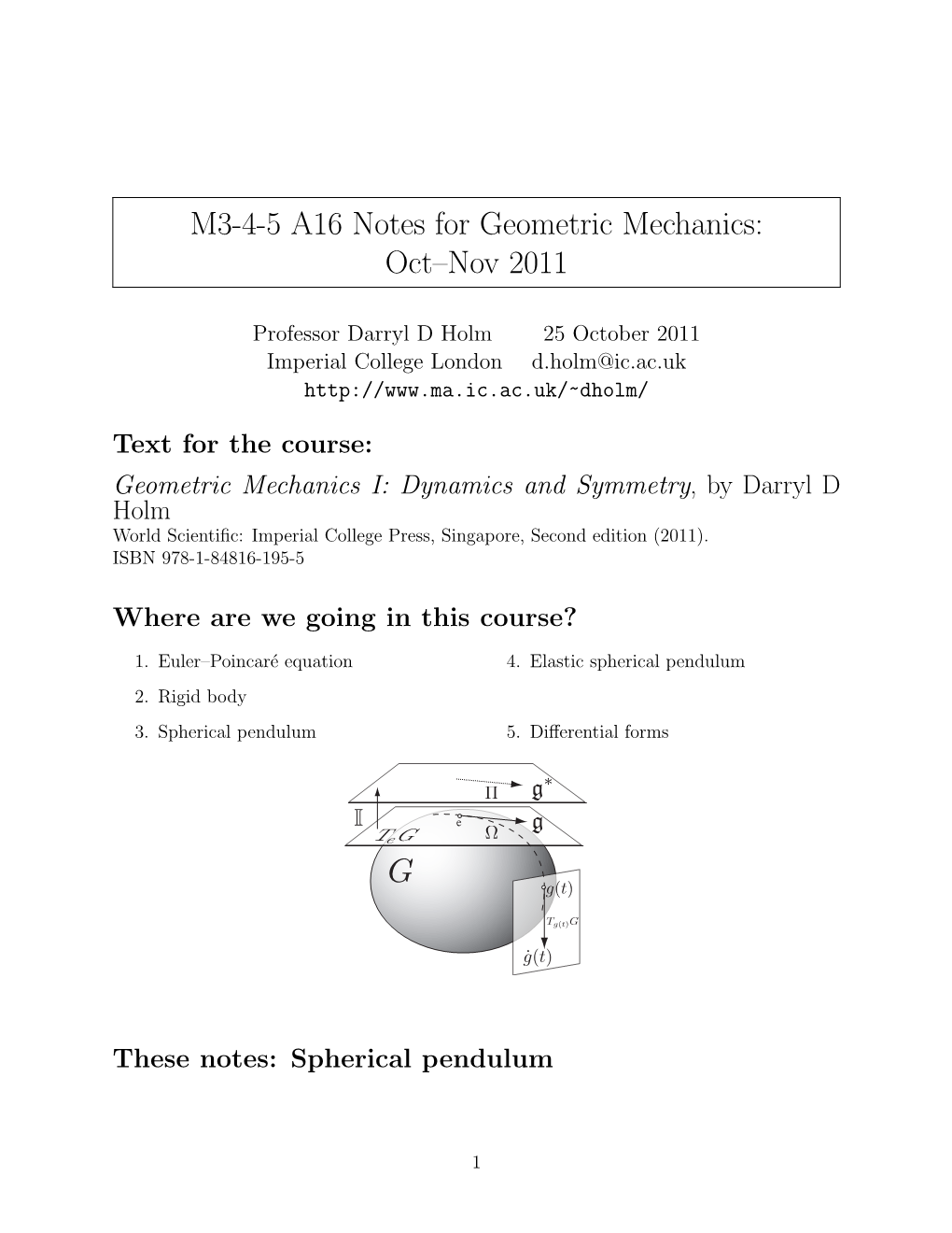 Notes: Spherical Pendulum