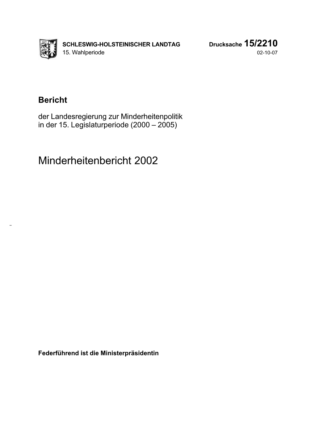 Minderheitenbericht 2002