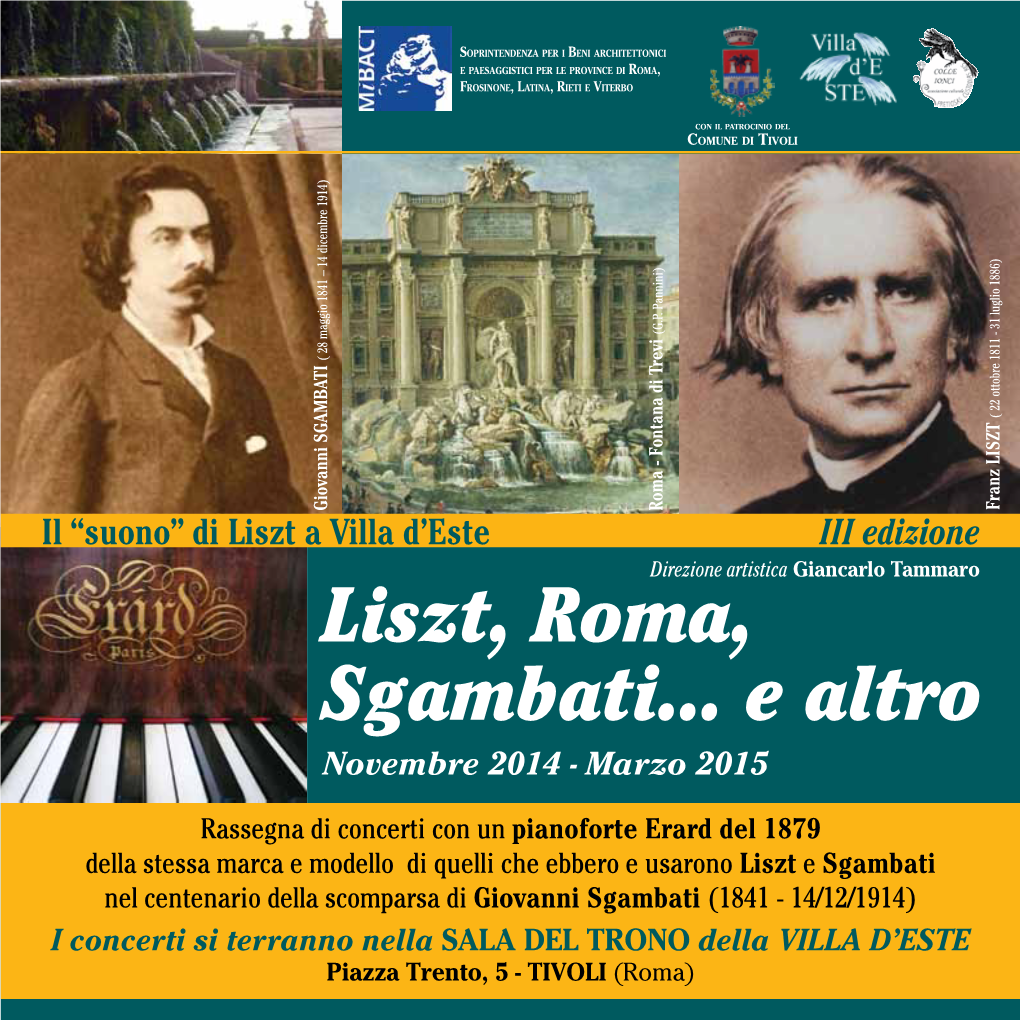 Liszt, Roma, Sgambati... E Altro Novembre 2014 - Marzo 2015