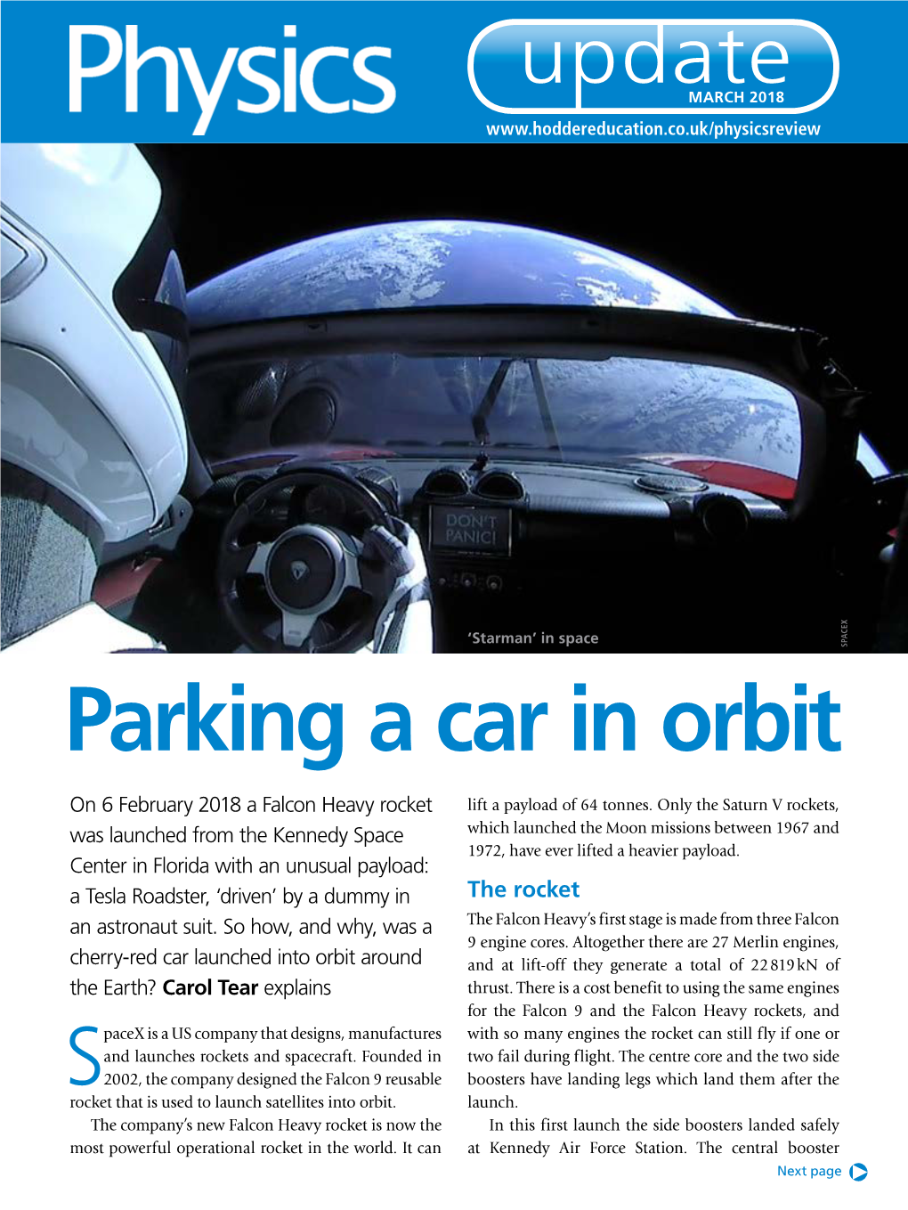 Parking a Car in Orbit