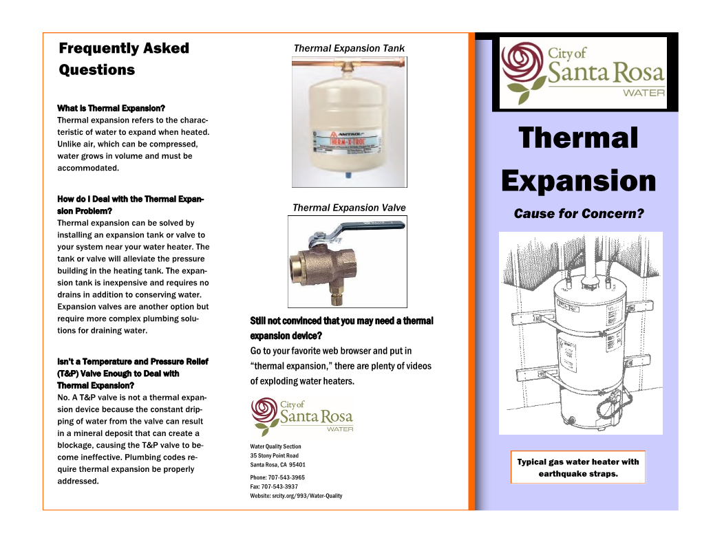 Thermal Expansion Tank Questions