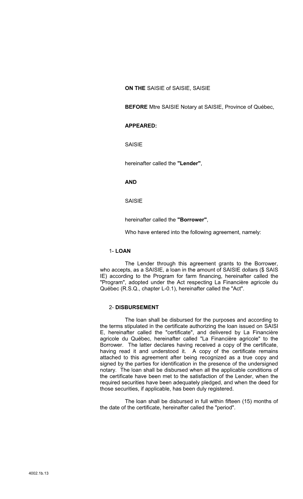 4002.1B.13 - Notarized Loan Agreement for Portion 1 - Interim Plus Ratenote: Instructions