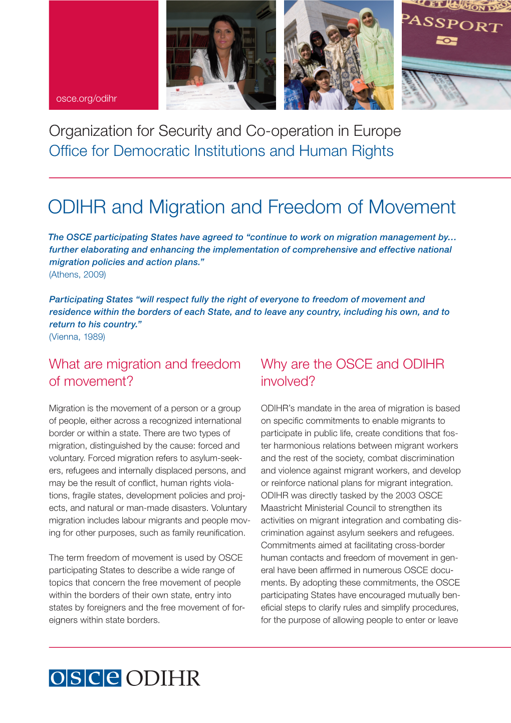 ODIHR and Migration and Freedom of Movement