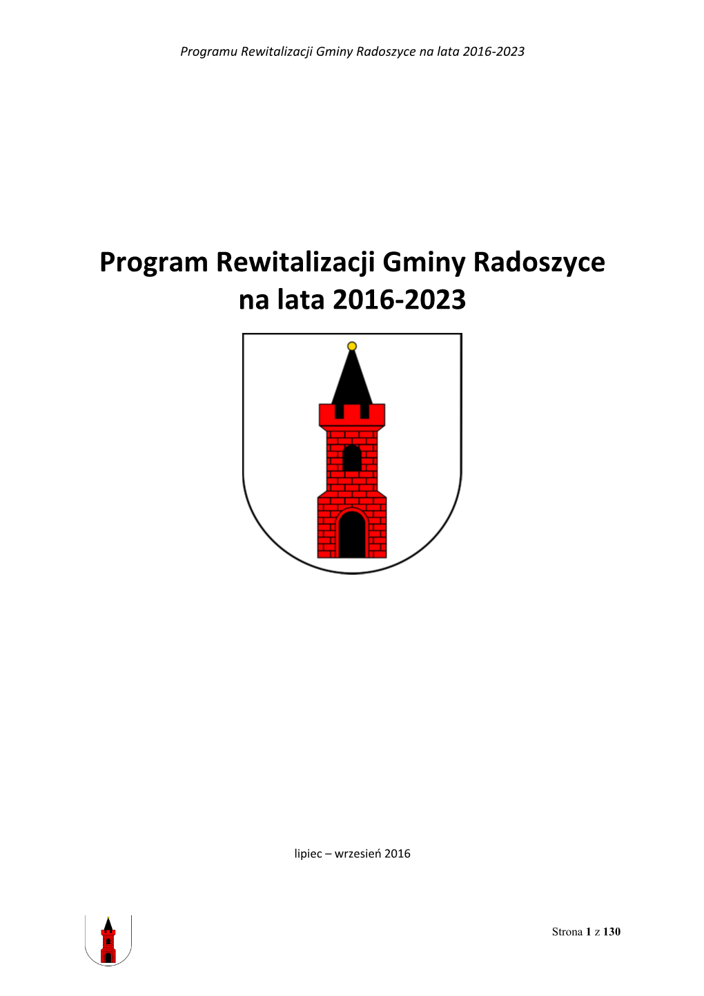 Program Rewitalizacji Gminy Radoszyce Na Lata 2016-2023