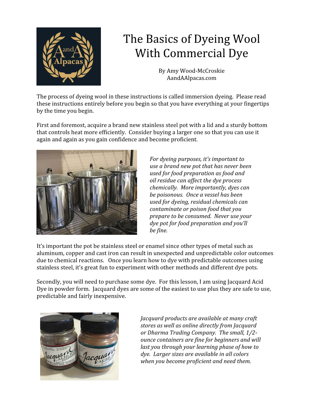 The Basics of Dyeing Wool with Commercial Dye