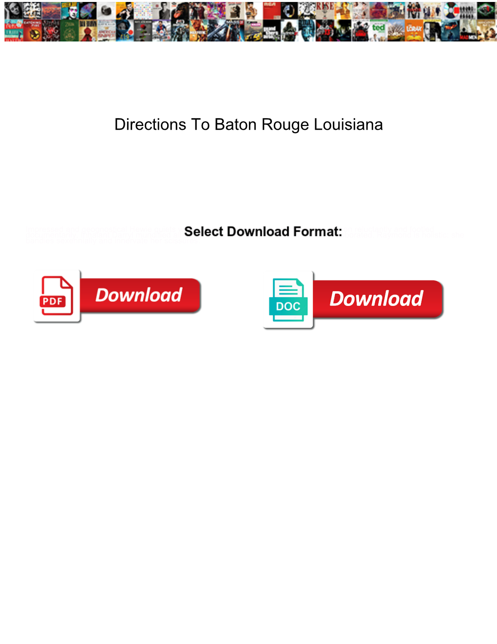 Directions to Baton Rouge Louisiana