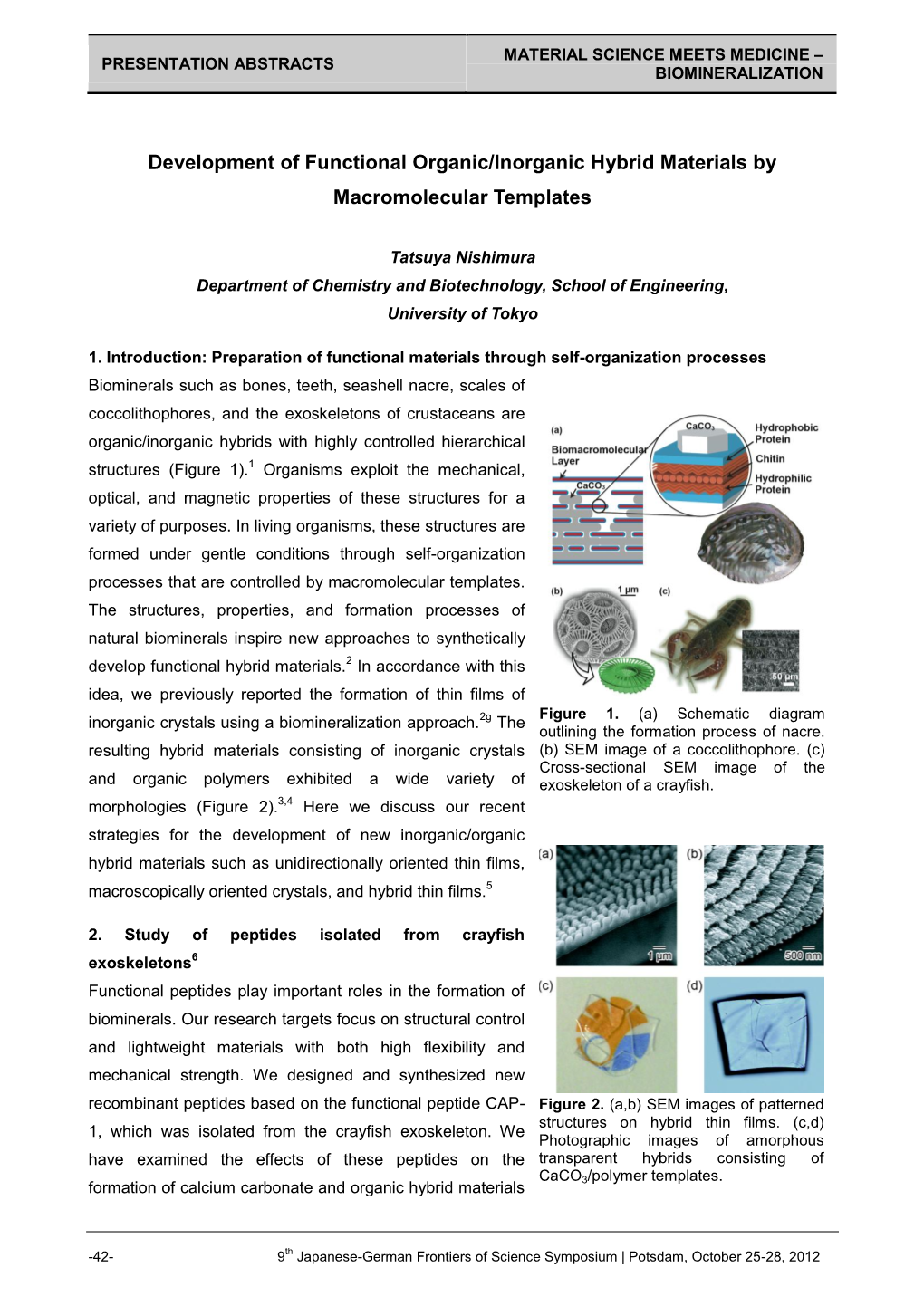 Development of Functional Organic/Inorganic Hybrid Materials by Macromolecular Templates