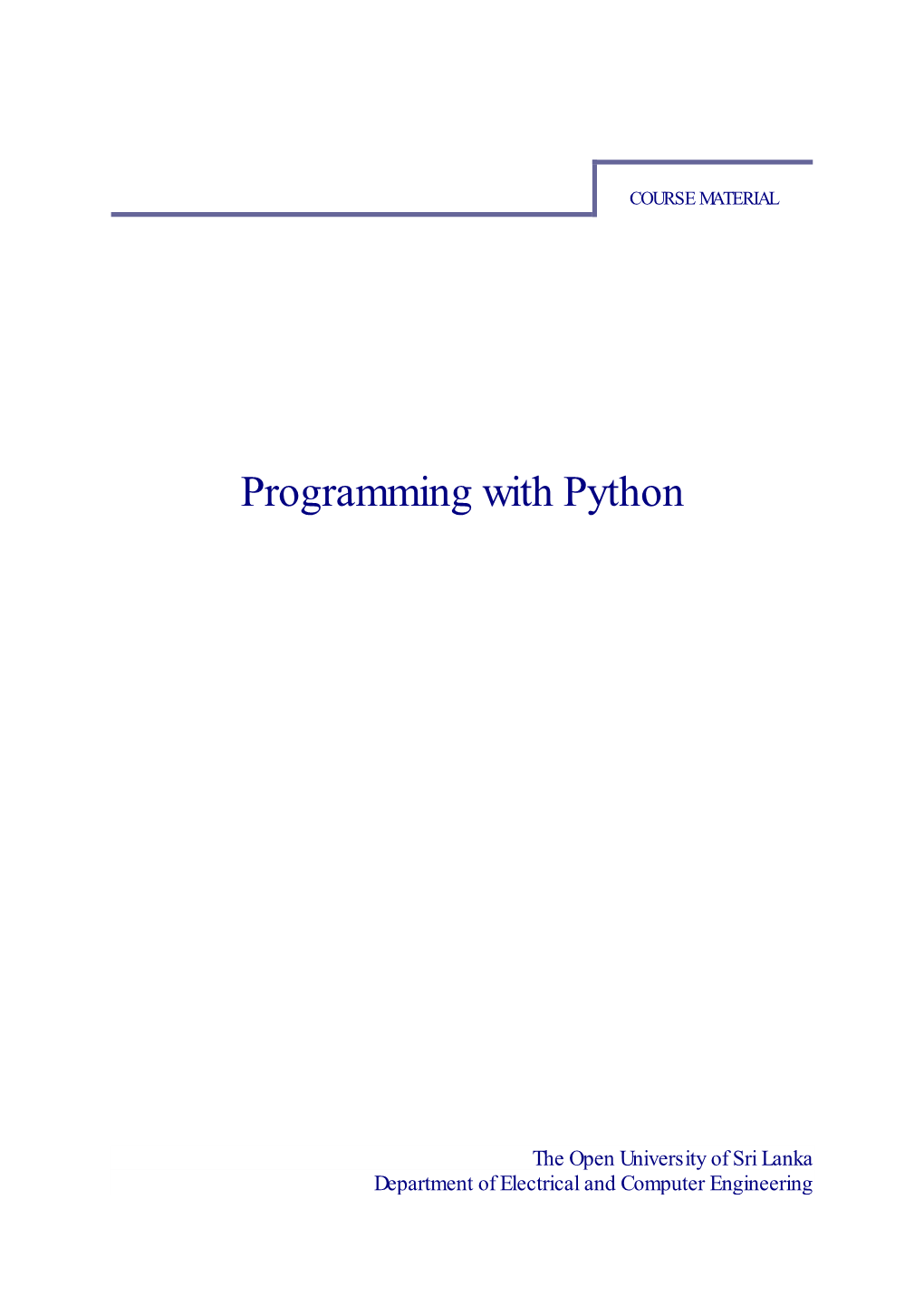 Programming with Python