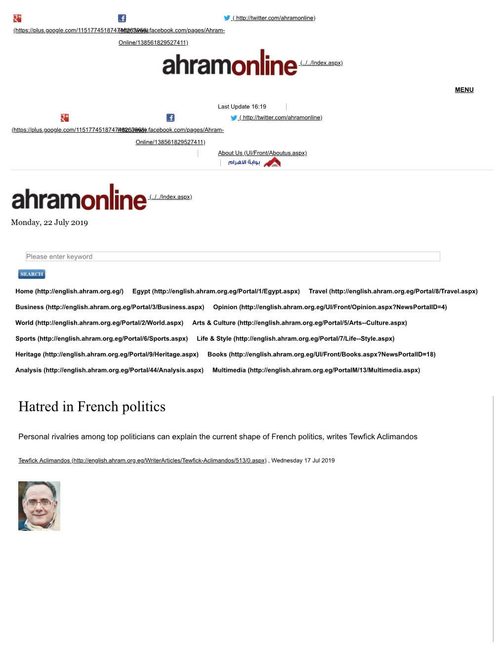 Hatred in French Politics
