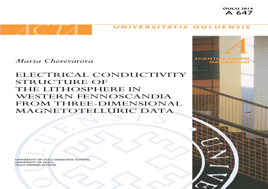 Electrical Conductivity Structure of the Lithosphere in Western Fennoscandia from Three-Dimensional Magnetotelluric Data