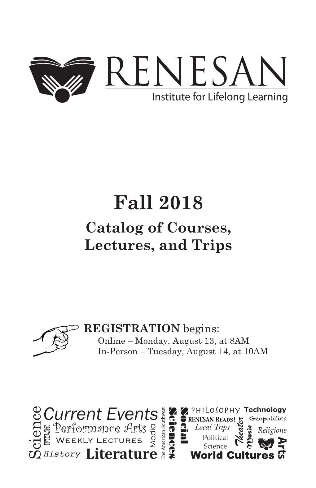 2018 Catalog of Courses, Lectures, and Trips