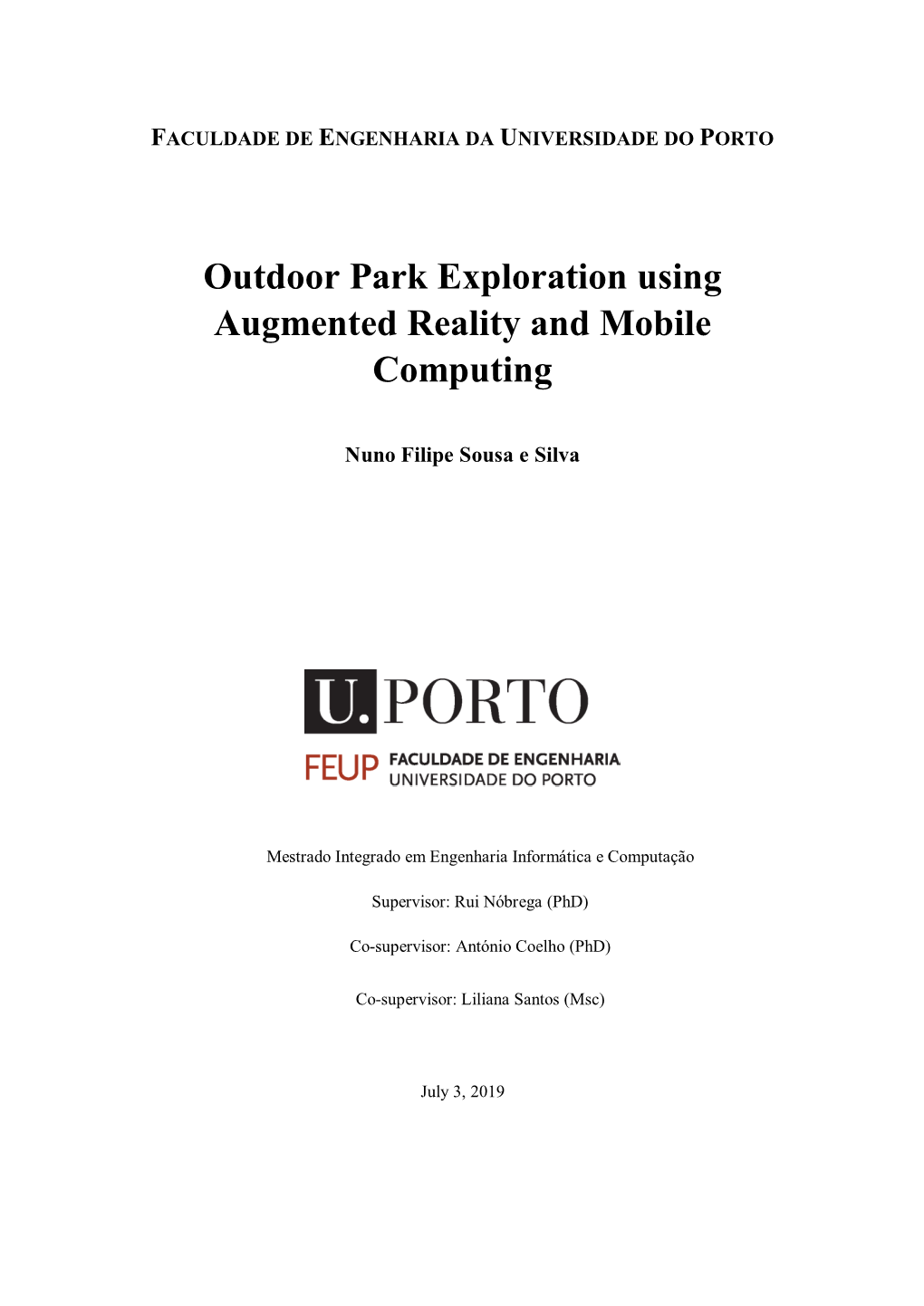 Outdoor Park Exploration Using Augmented Reality and Mobile Computing