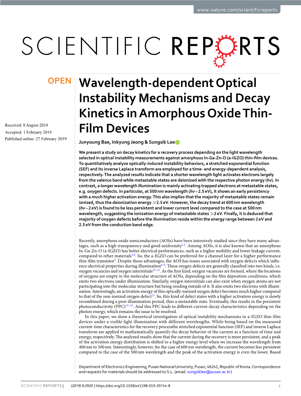 Wavelength-Dependent Optical Instability Mechanisms and Decay