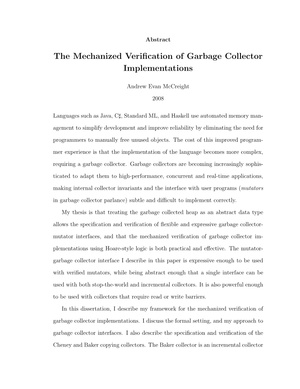 The Mechanized Verification of Garbage Collector Implementations