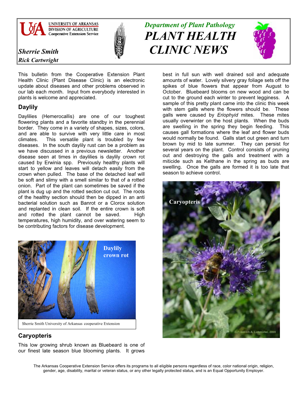 Plant Health Clinic News, Issue 16, 2006