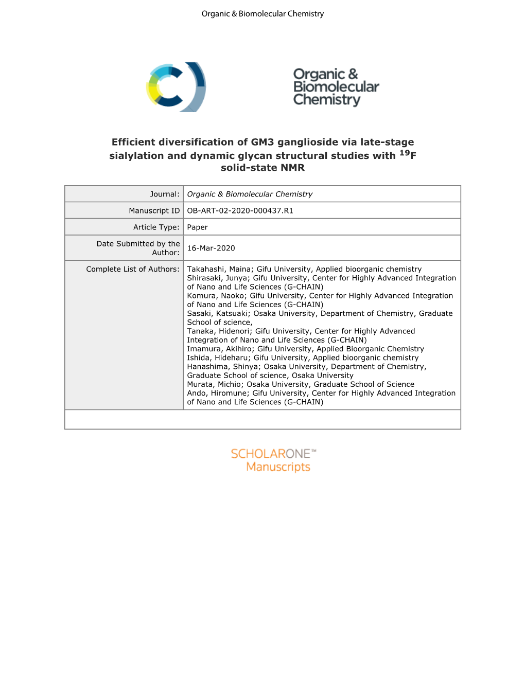 Efficient Diversification of GM3 Ganglioside Via Late-Stage Sialylation and Dynamic Glycan Structural Studies with 19F Solid-State NMR