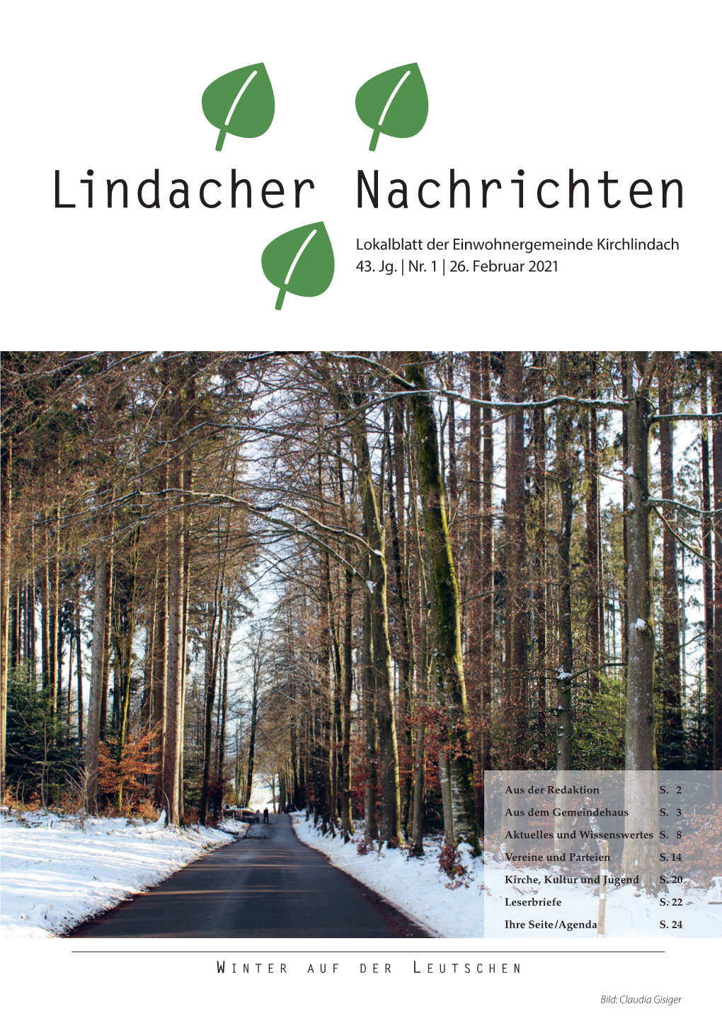 Lindacher Nachrichten Lokalblatt Der Einwohnergemeinde Kirchlindach 43