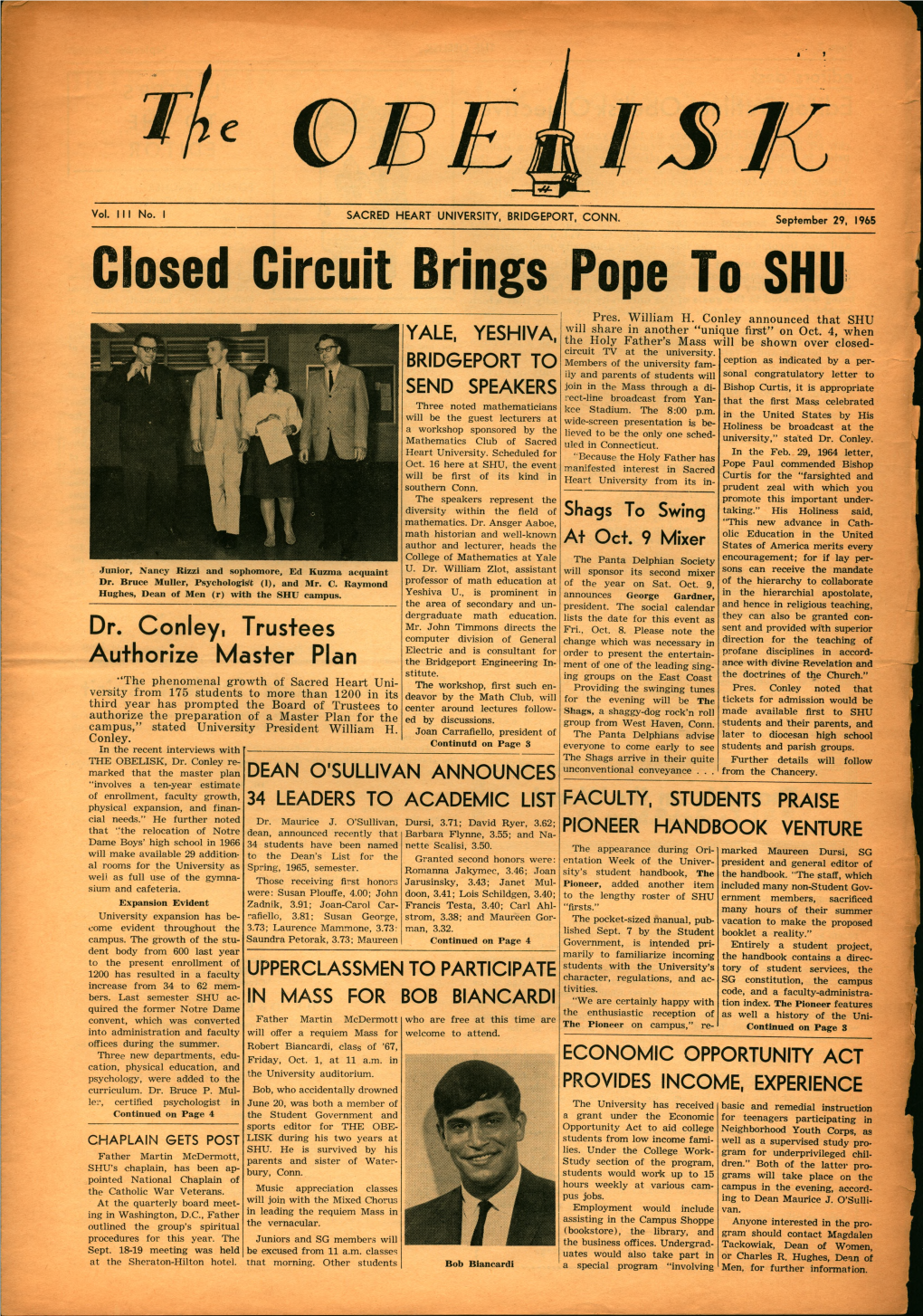 Closed Circuit Brings Pope to SHU Pres