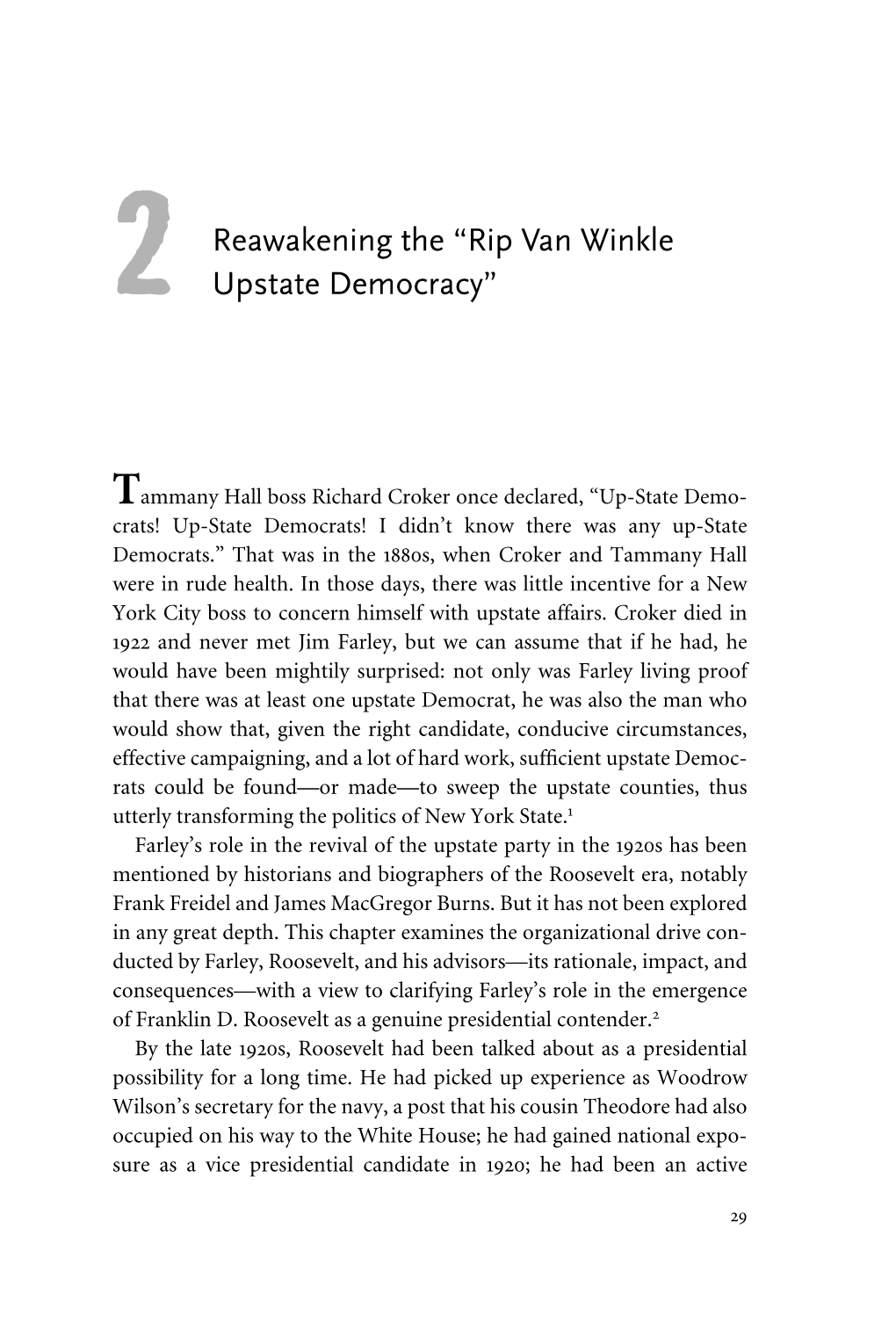 2 Reawakening the “Rip Van Winkle Upstate Democracy”