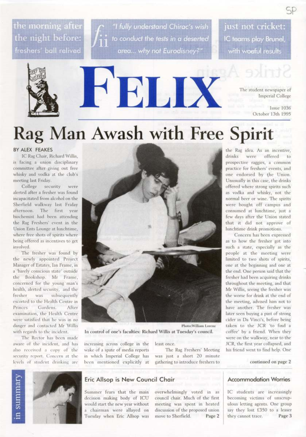 Felix Issue 1016, 1995