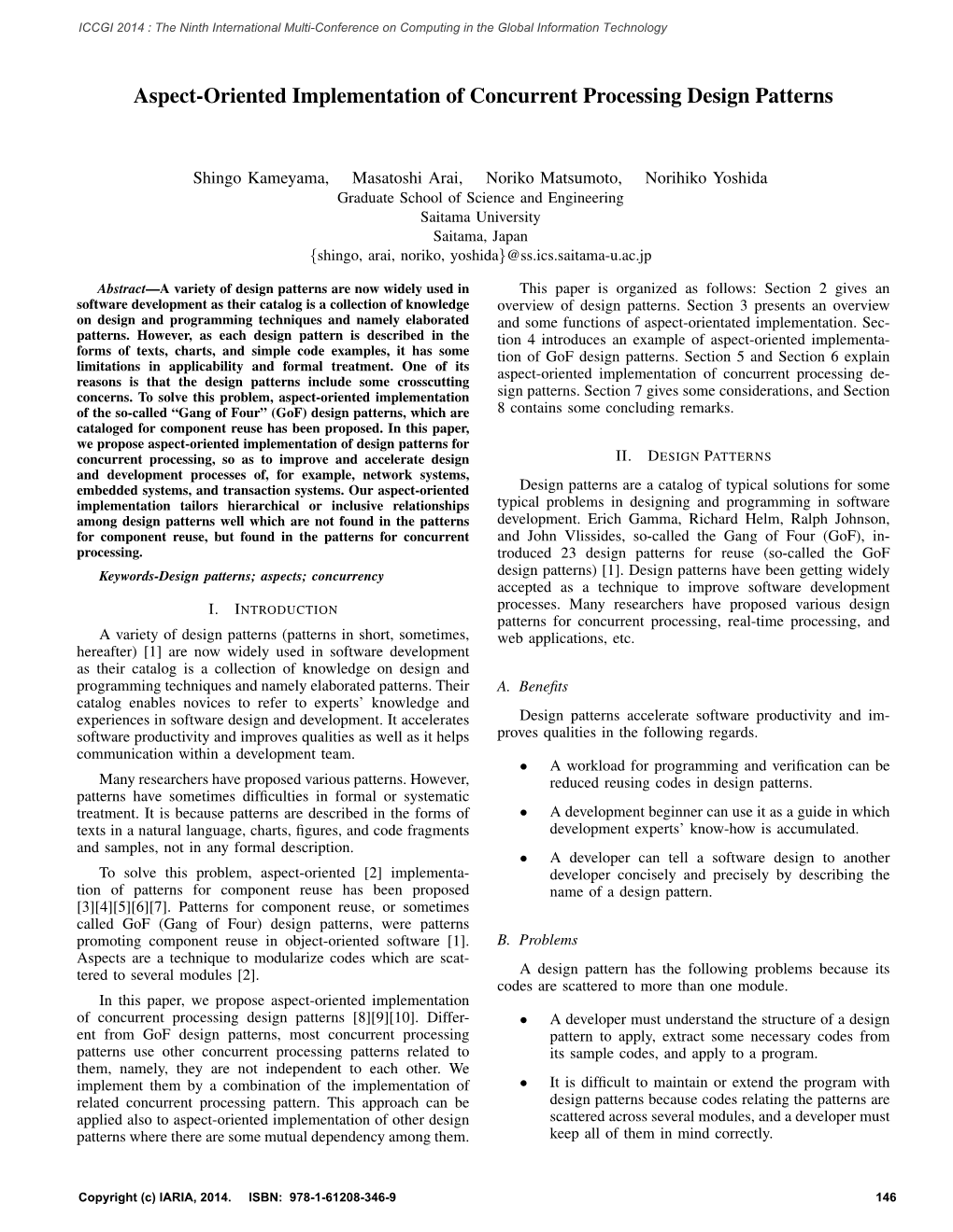 Aspect-Oriented Implementation of Concurrent Processing Design Patterns