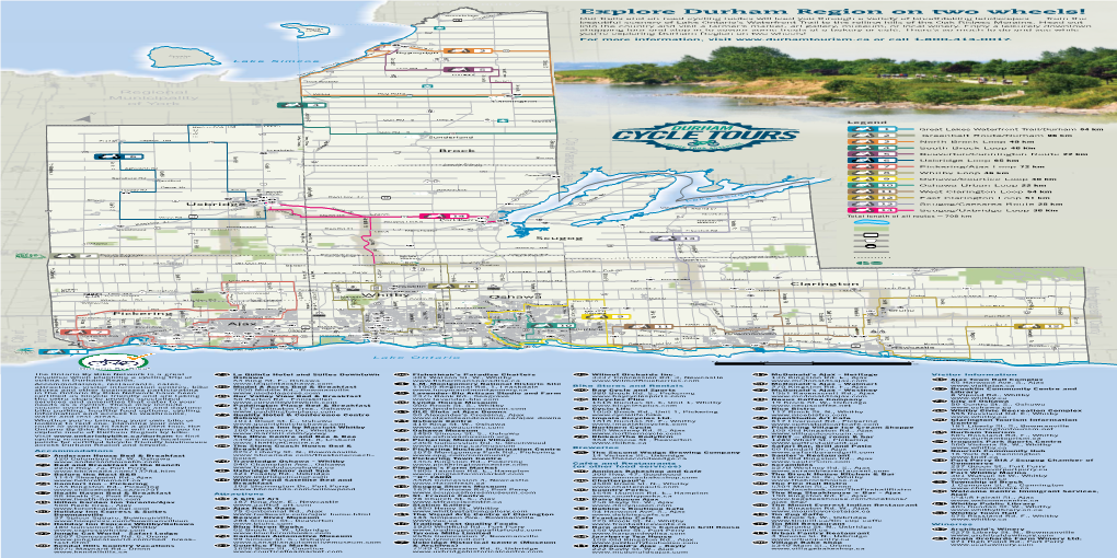 Durham Cycle Tours Map Has Cycle Durham Promotes Parkland at the Waterfront After Your Ride