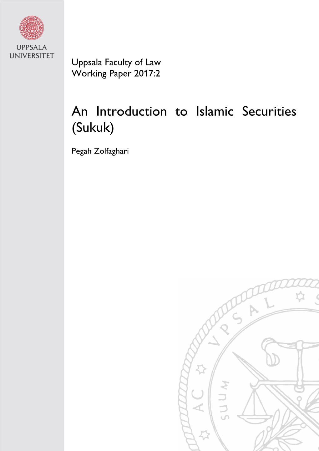 An Introduction to Islamic Securities (Sukuk)