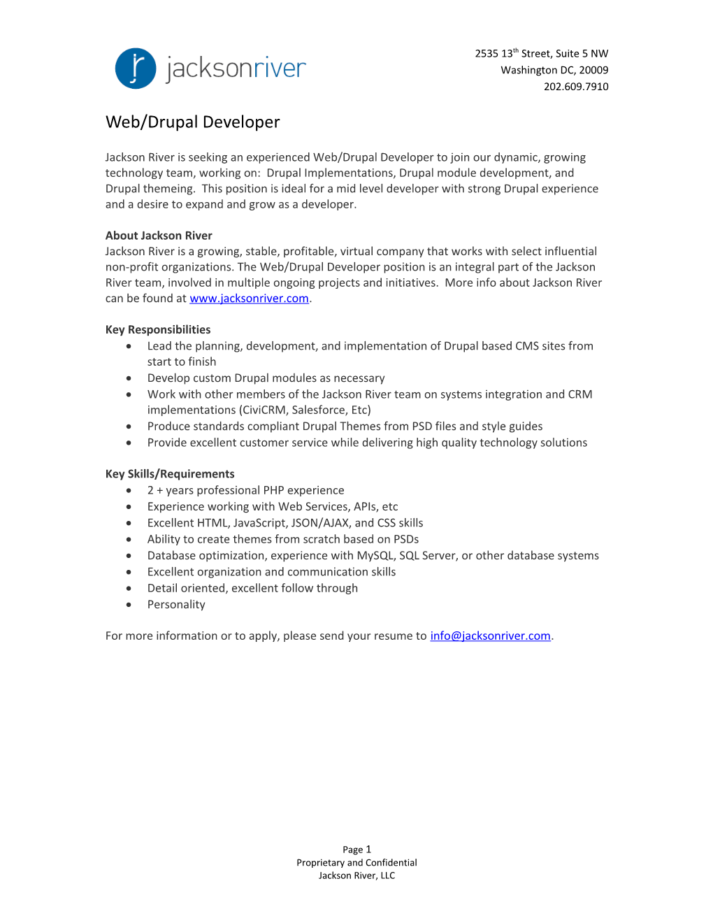 Web/Drupal Developer