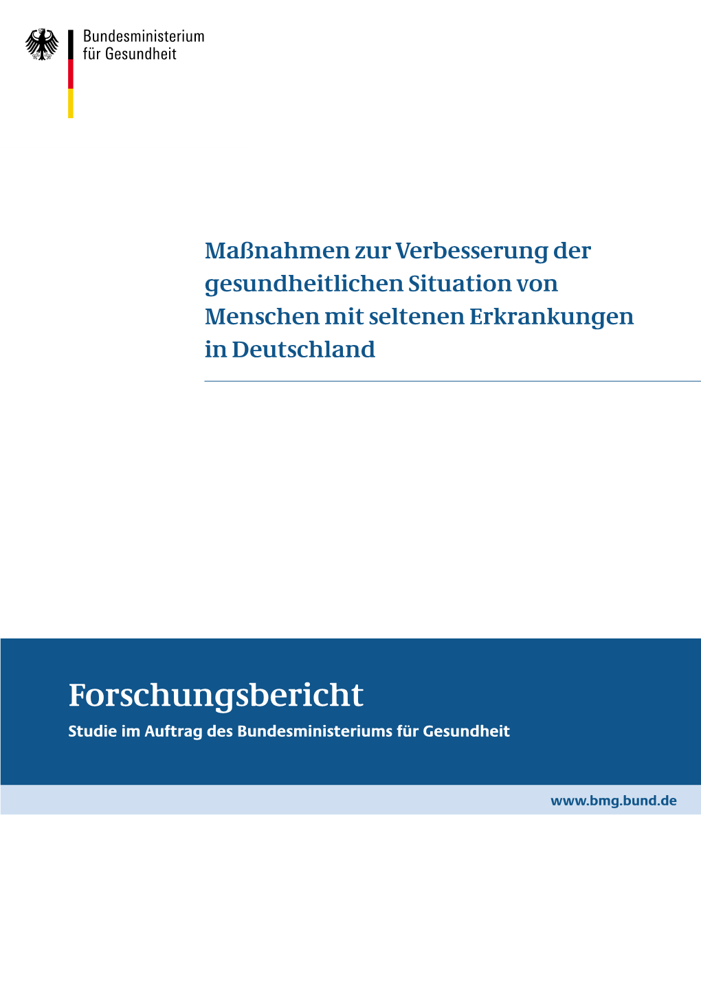 Forschungsbericht Studie Im Auftrag Des Bundesministeriums Für Gesundheit