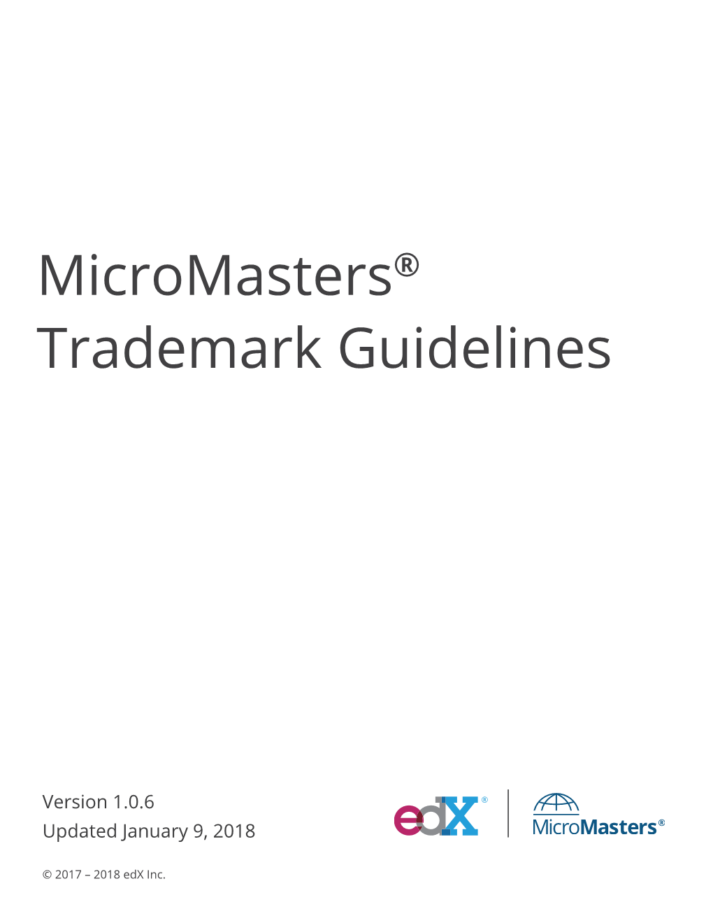 Micromasters® Trademark Guidelines