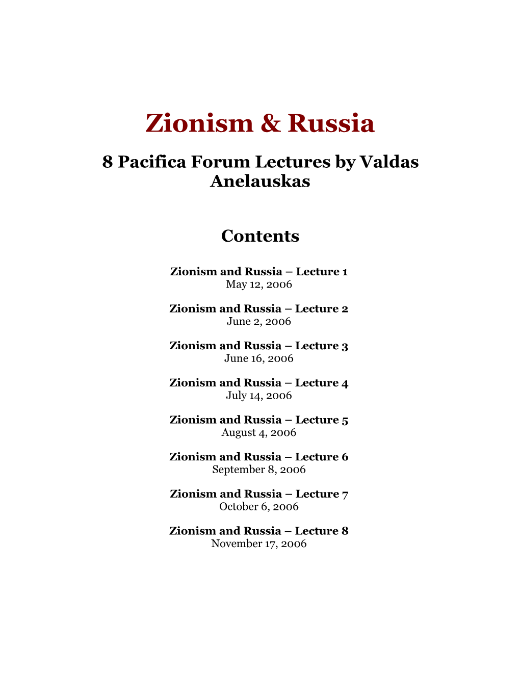 Zionism & Russia