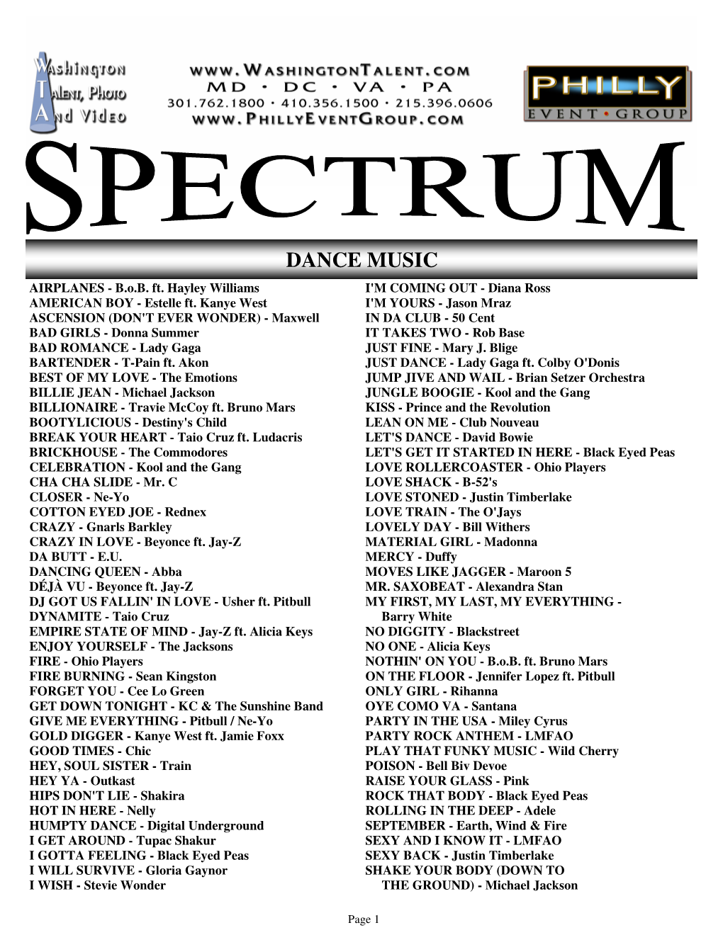 Spectrum (Faxable)