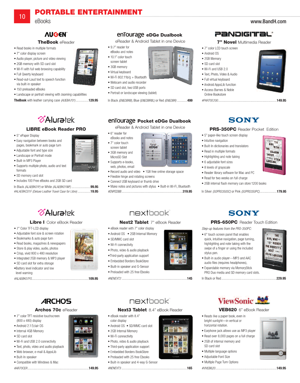 PORTABLE ENTERTAINMENT 10 Ebooks