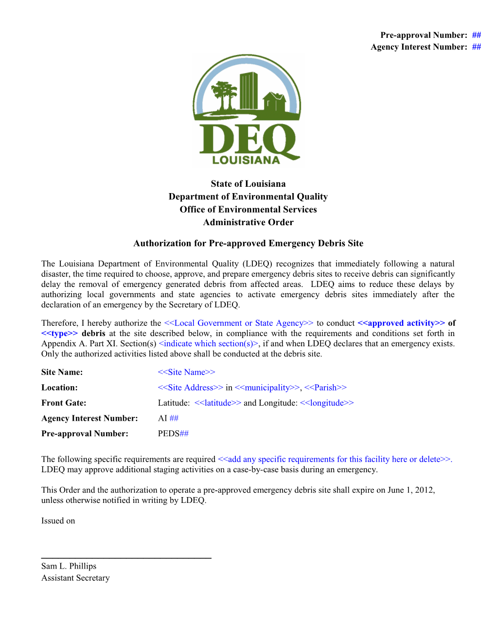 St Tammany Parish - Highway Dept Road Debris Site