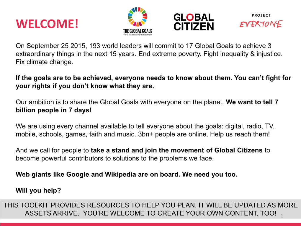 3 Sep 2015 Download PDF the Global Goals Toolkit for Web Platforms