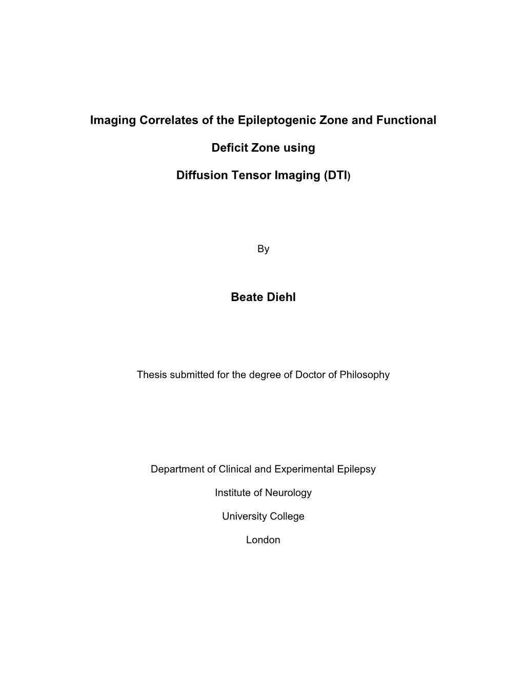 Imaging Correlates of the Epileptogenic Zone and Functional