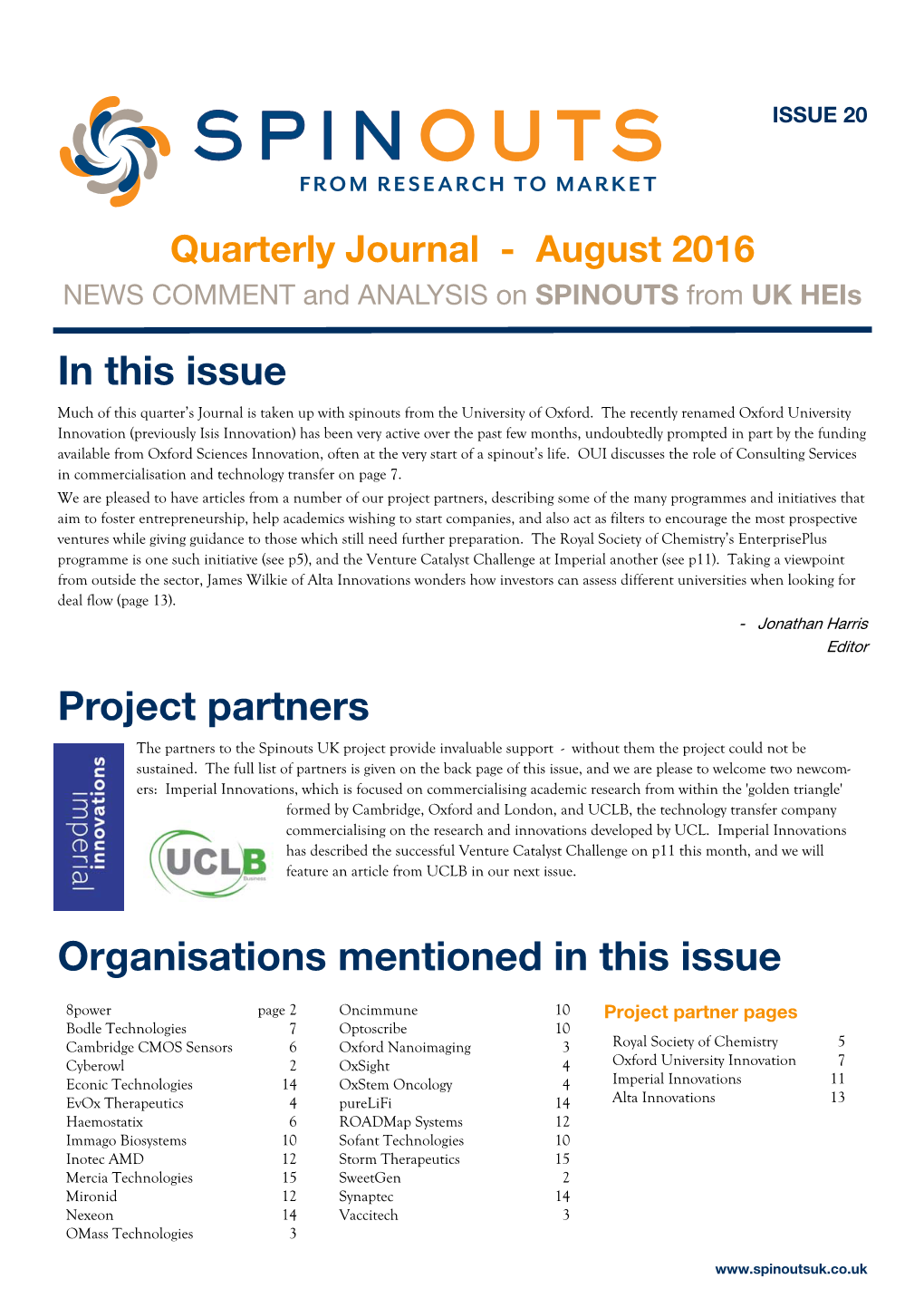 Spinouts UK QJ20 August 2016.Pub