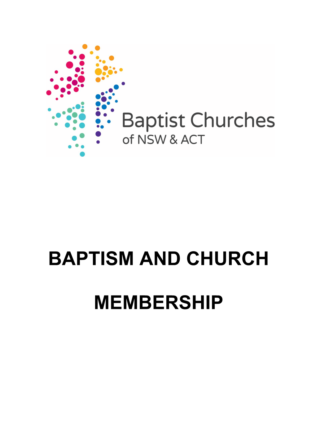 Baptism and Church Membership