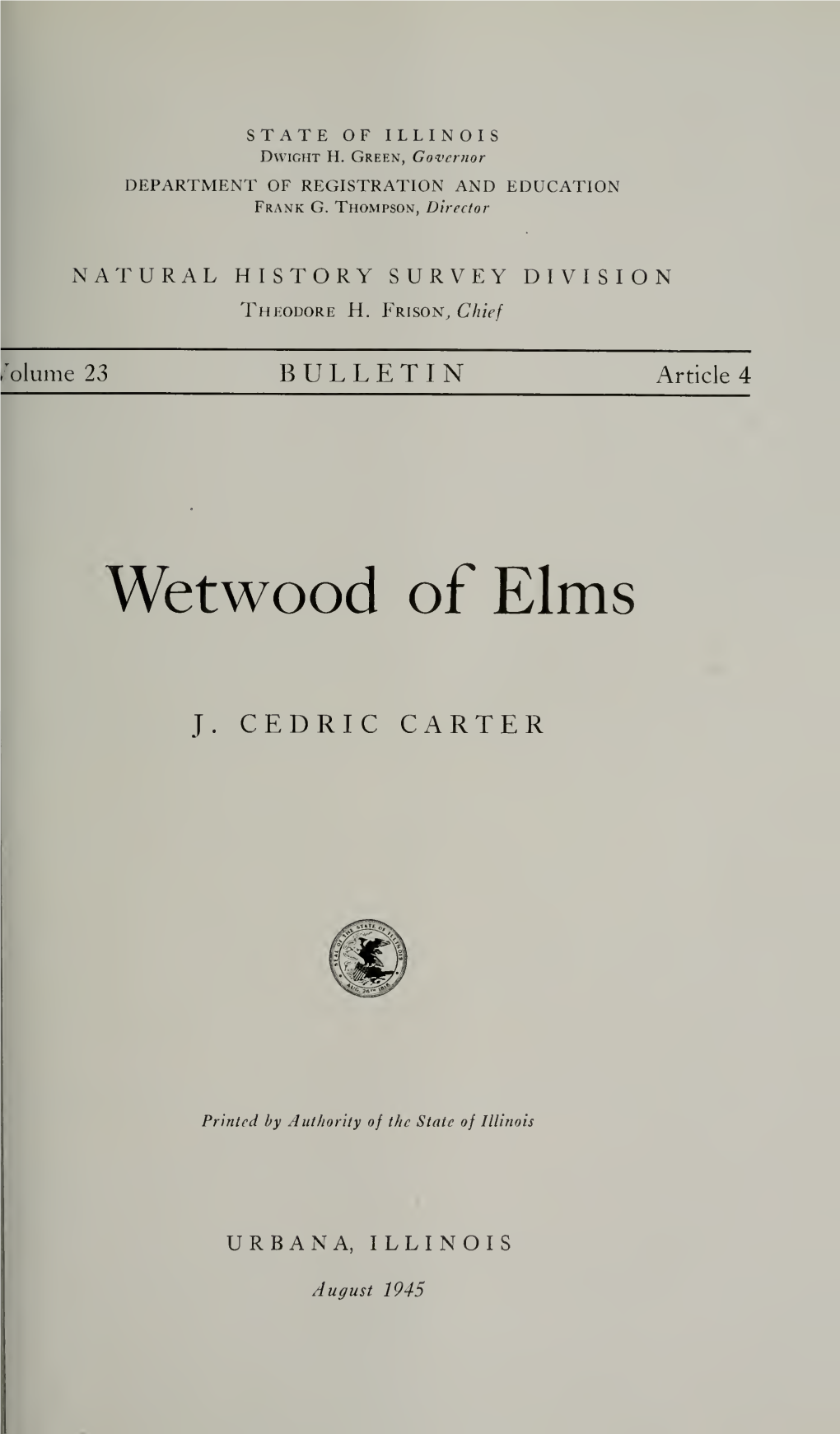 Wetwood of Elms