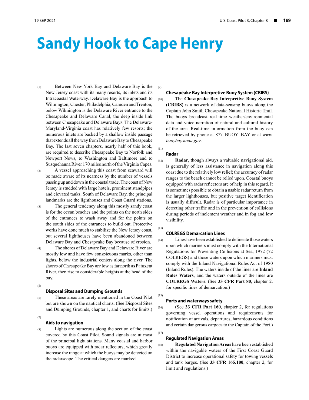 Sandy Hook to Cape Henry