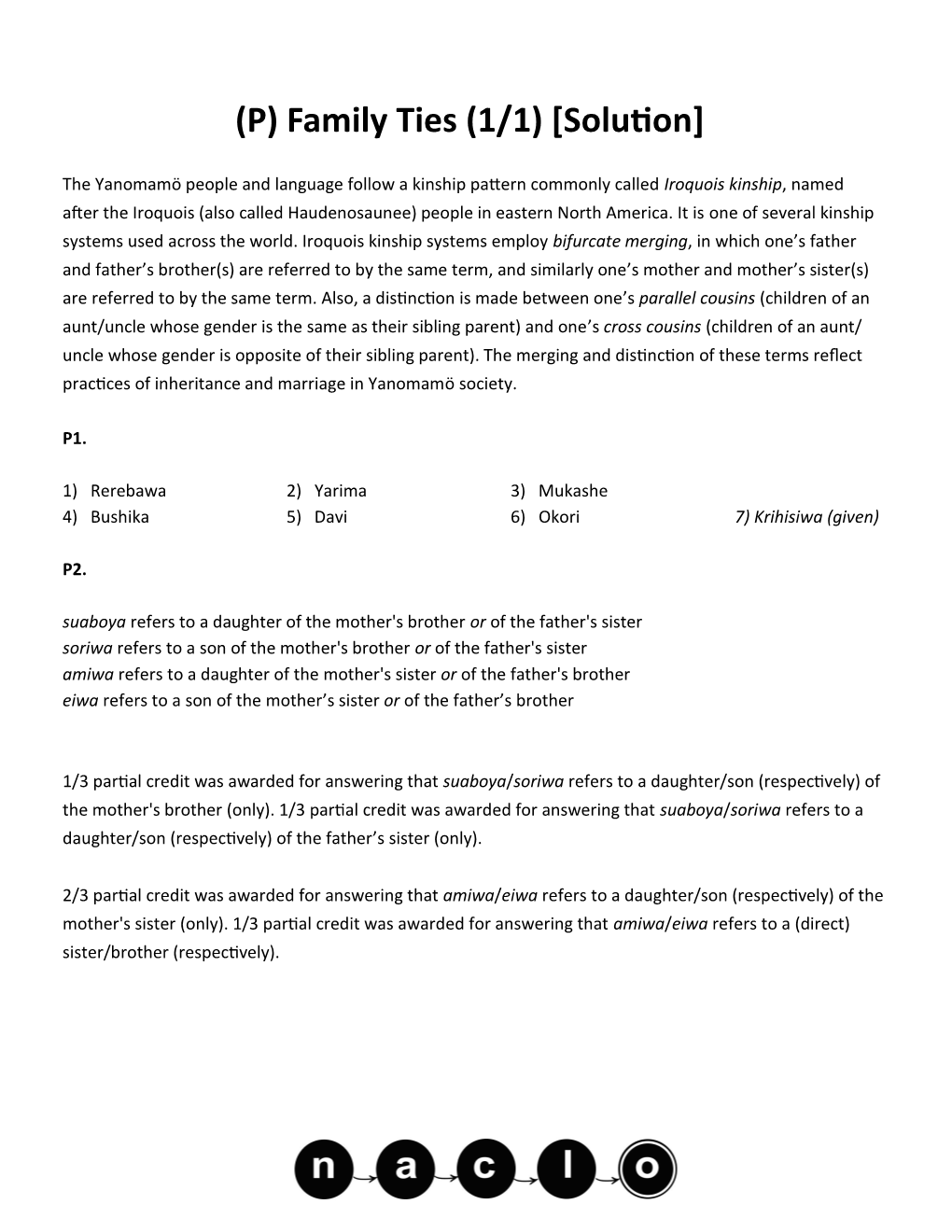 (P) Family Ties (1/1) [Solution]