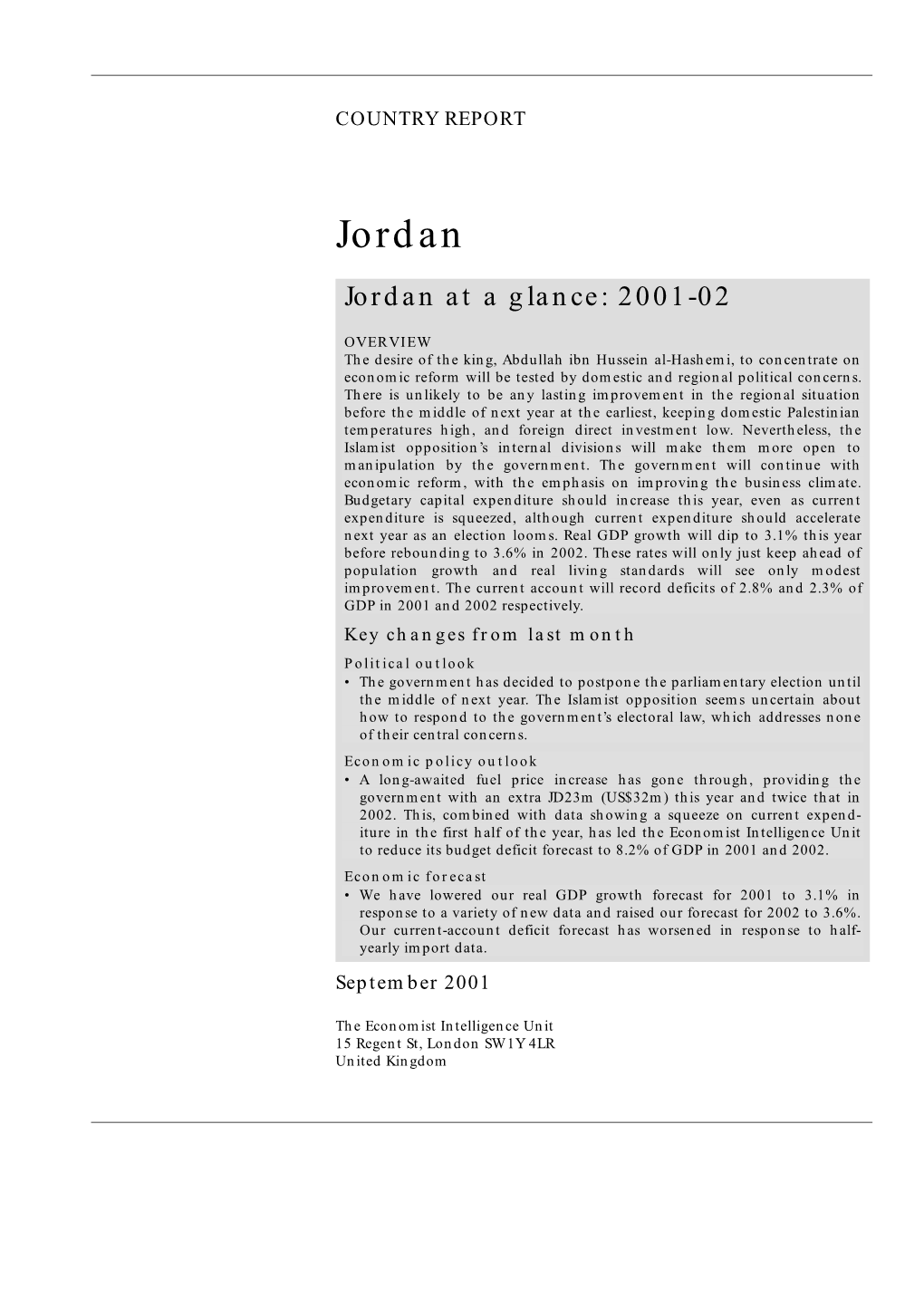 Jordan Jordan at a Glance: 2001-02