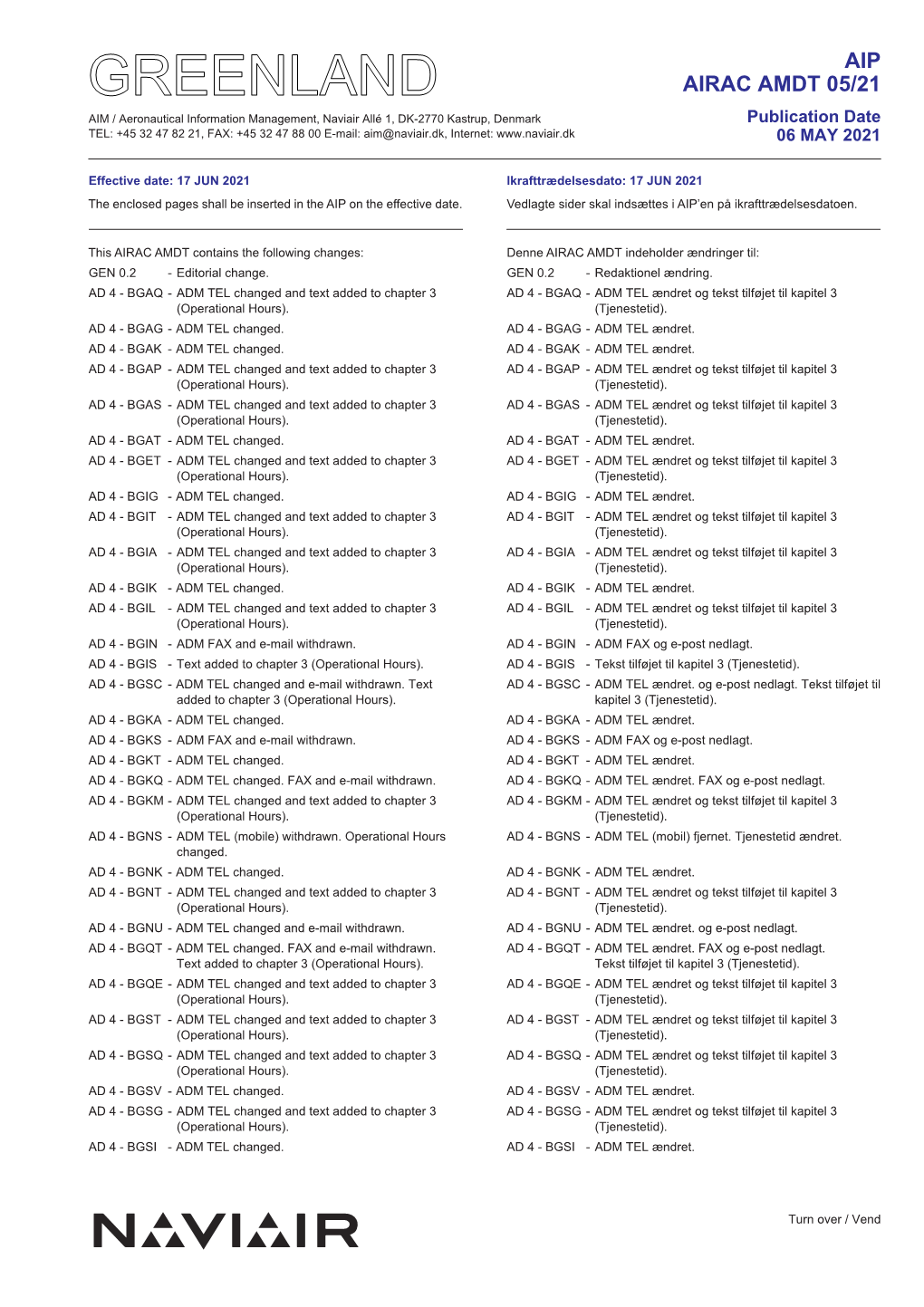 Aip Airac Amdt 05/21