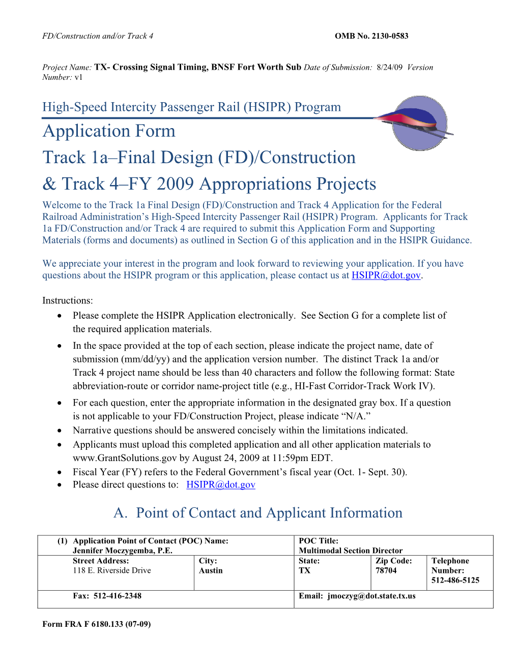 High Speed Intercity Passenger Rail