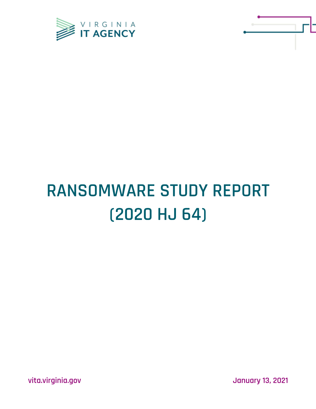 Ransomware Study Report (2020 Hj 64)